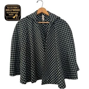 Vintage Late 1950s–Early 1960s black & mint diamond cape